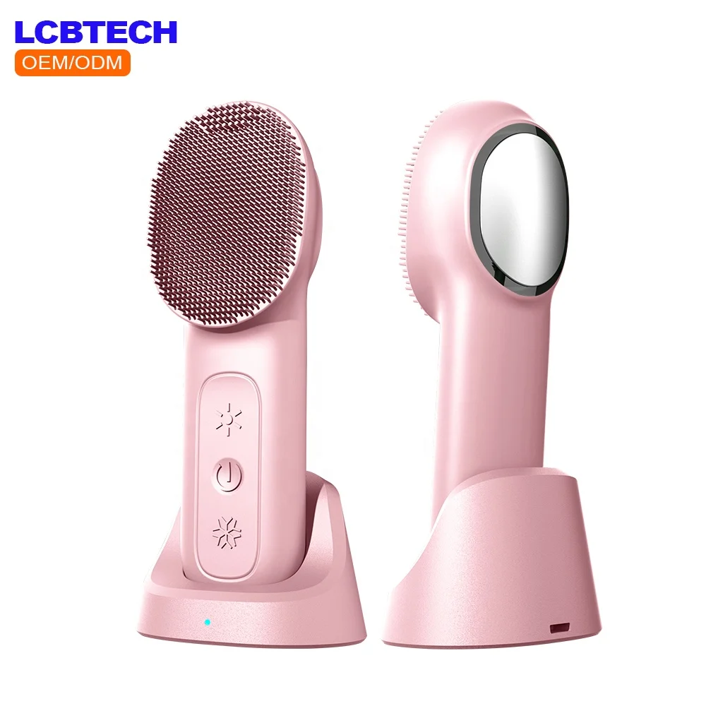 

New Design Rechargeable Waterproof 3 in 1 Electric Facial Cleansing Brush Soft Silicone Face Scrubber Cleanser Brush