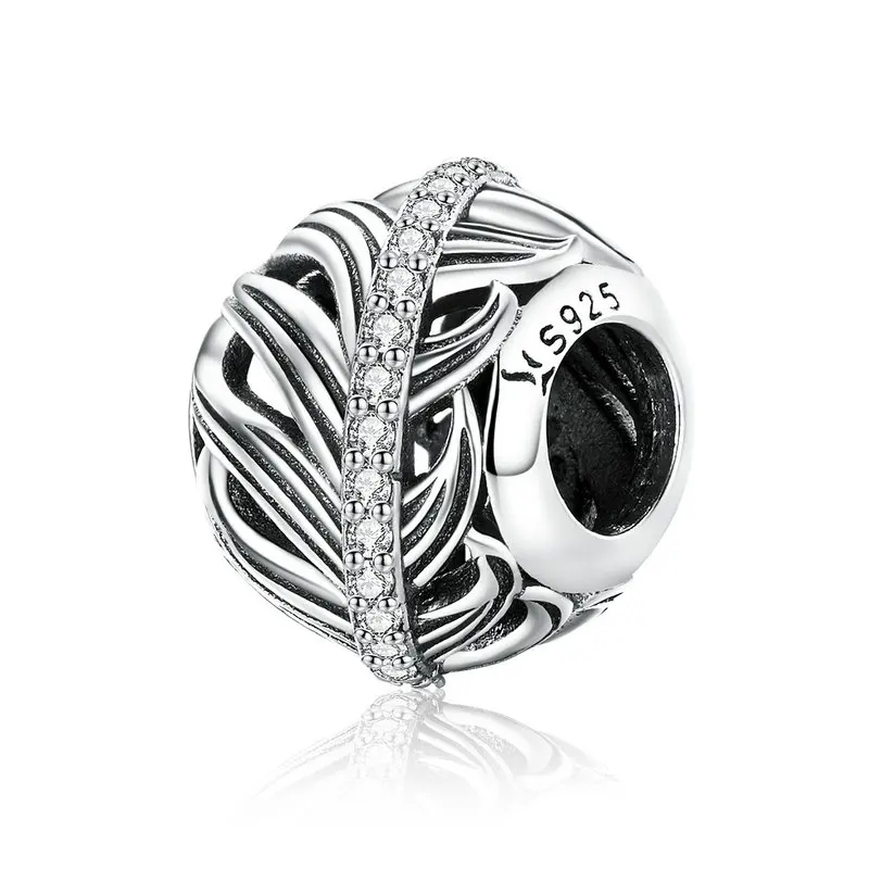 

Real 925 sterling silver vintage clear cz charm oxidized sterling silver beads