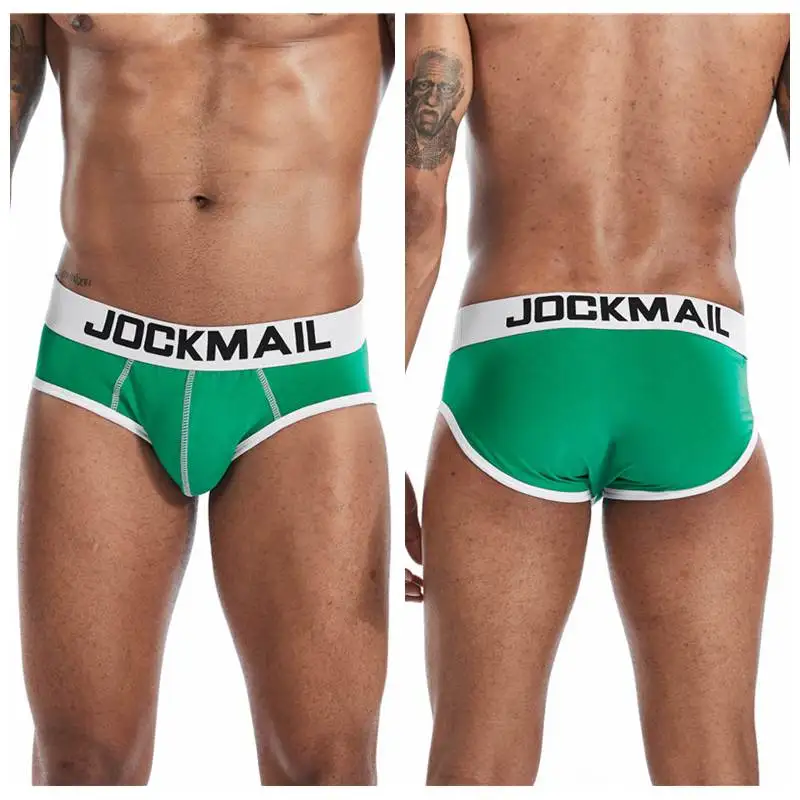 Jockmail 9 Colors Cotton Boxer Low Waist Sexy Briefs Shorts Fashion