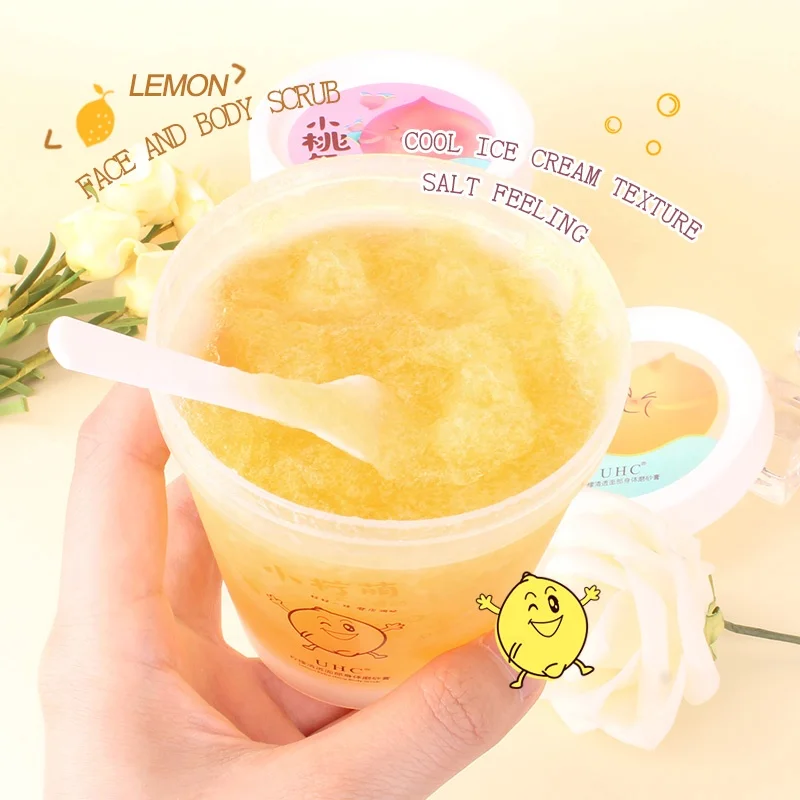 

Exfoliating lemon face and salt fruit body scrub, Pink/yellow