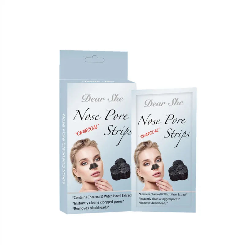 

Dear She Charcoal Nose Pore Cleansing Strips Contains witch hazel extract Removes blackdead