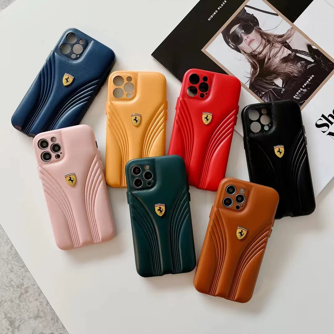 

luxury sports car shockproof leather phone case for iphone 13 pro max, Multi colors