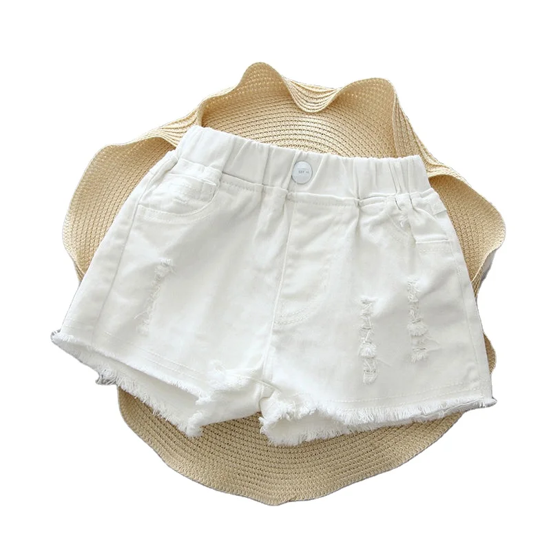 

Girls cotton Denim jeans Shorts children Thin Soft Trousers Kids Children Casual Clothes Clothing P163