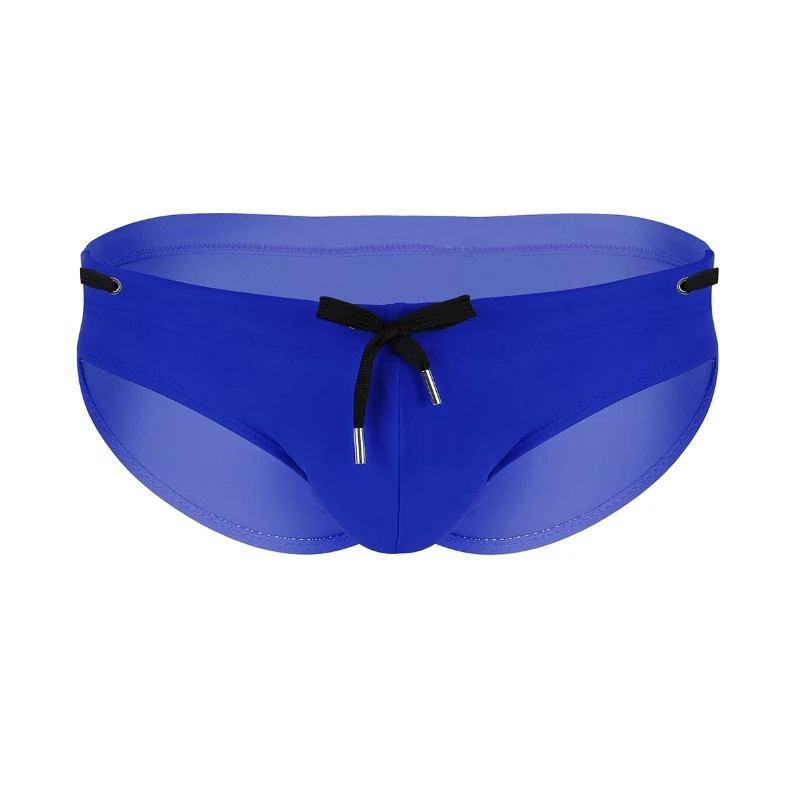 

Sexy Mens Gauze Underwear Bikini Drawstring Swim Briefs Swimwear Swim Trunk For Men