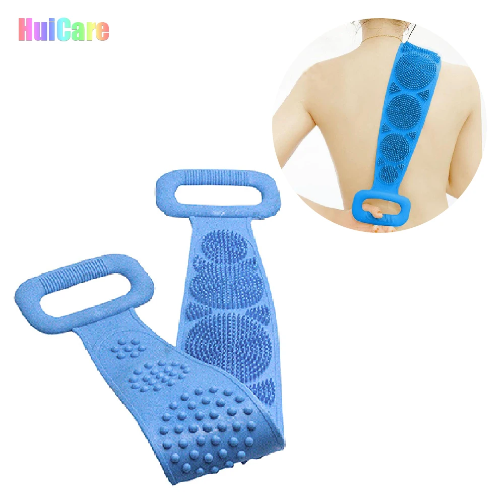 

For Shower Silicone Bath Body Skin Cleaning Brush Exfoliating Long Silicone Belt Body Back Scrubber
