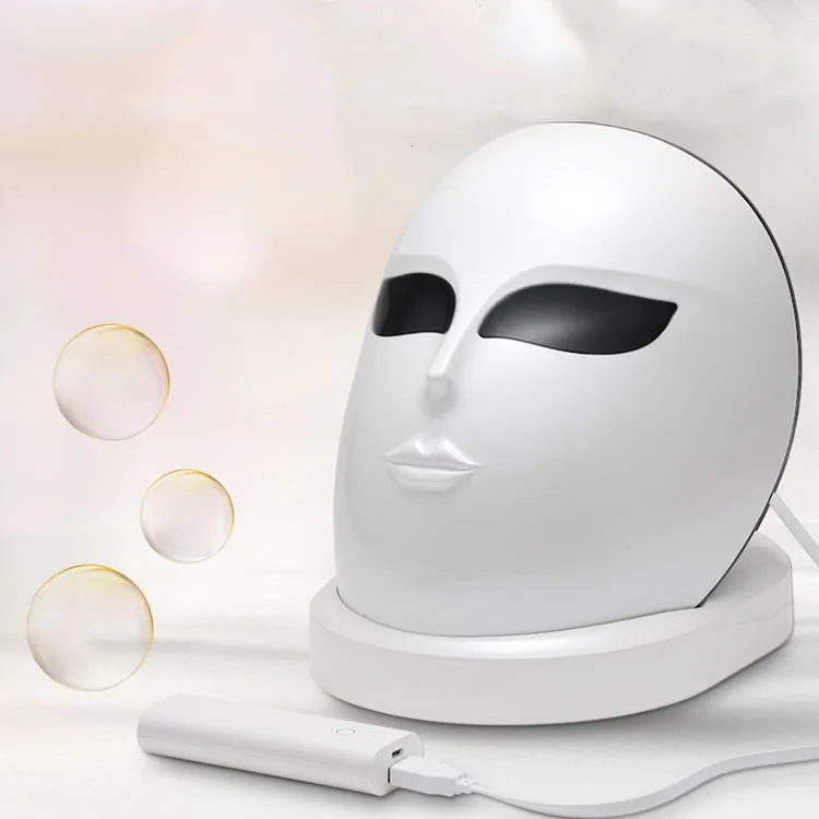 

Best selling 1200Pcs Beads wireless 3 color led Light therapy skin tightening mask wrinkle remover