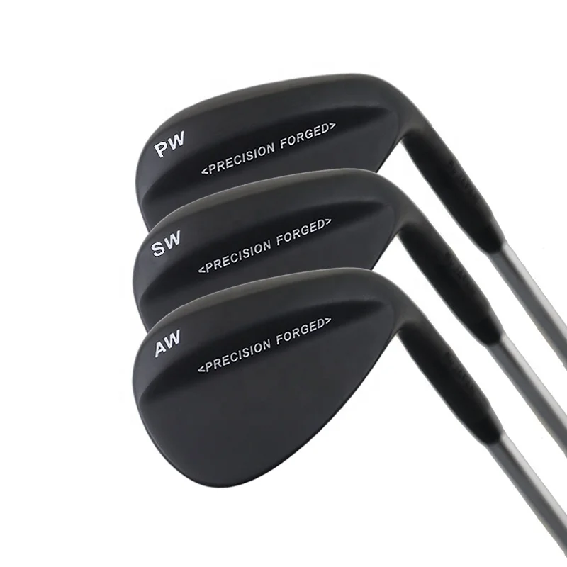 

Wholesale 431stainless steel custom logo 48 52 56 60 degree golf wedges set, Black