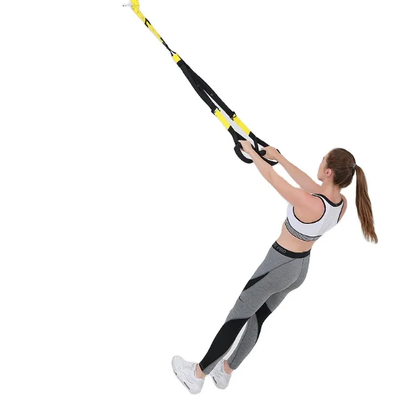 

Wholesale indoor exercise adjustable gymnastics training gym fitness home durable suspension bands Trainer Kit, Yellow,pink,army green