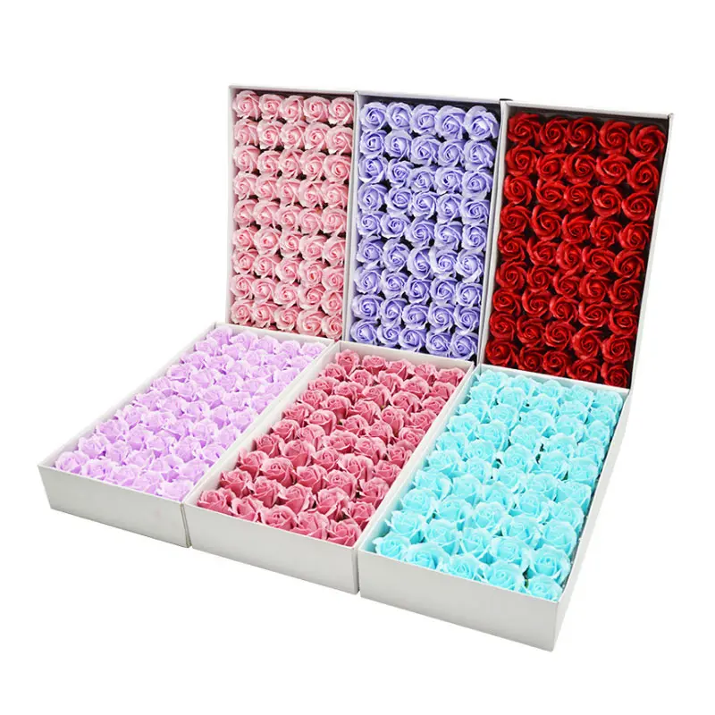 

INUNION Artificial flower 50pcs per box rose soap flowers 5cm head foam soap roses for wedding and Valentin's day