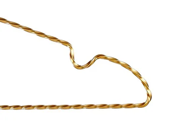 Heavy duty double gold metal wire coat hanger