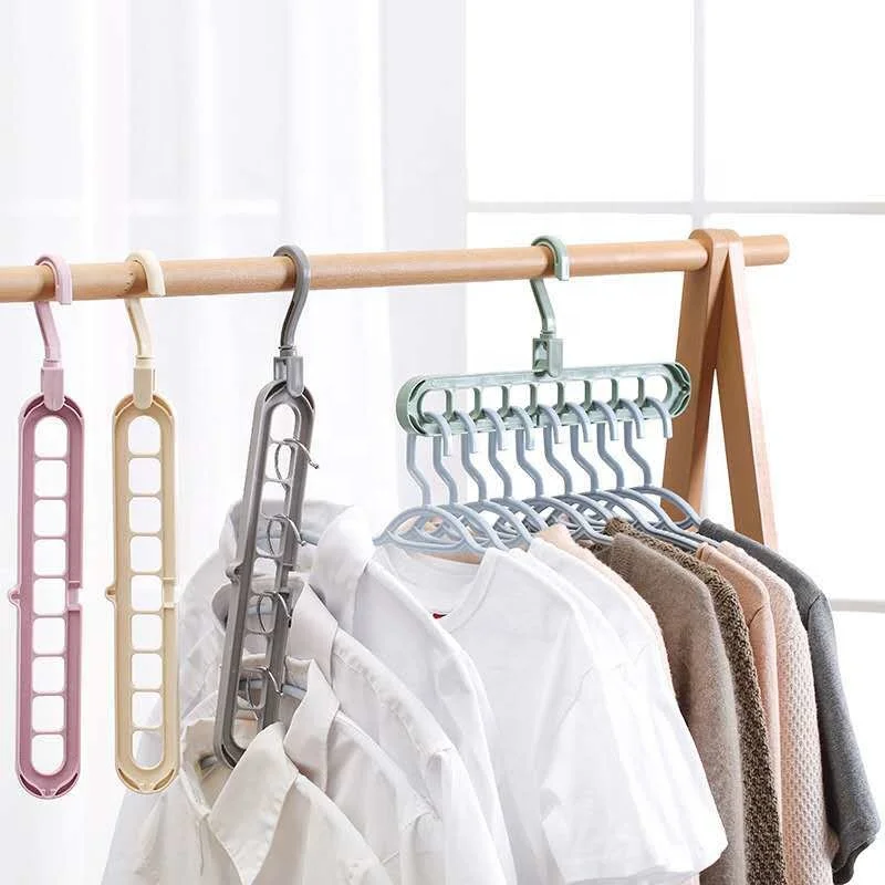 

HOT Multi-port Clothes Coat Hangers Closet Organizer Plastic Curve Drying Racks Baby Drying Racks Storage Rack Wholesale