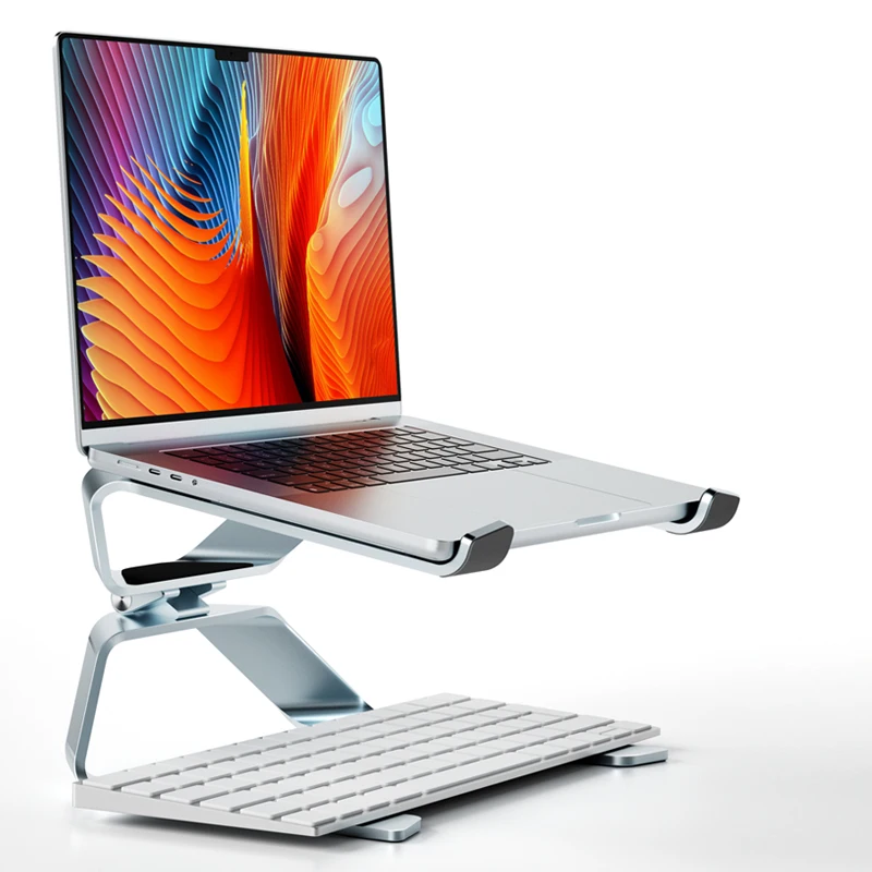 

Ergonomic Aluminum Angle Adjustable Detachable Laptop Riser Notebook Holder Stand Elevator for Desk