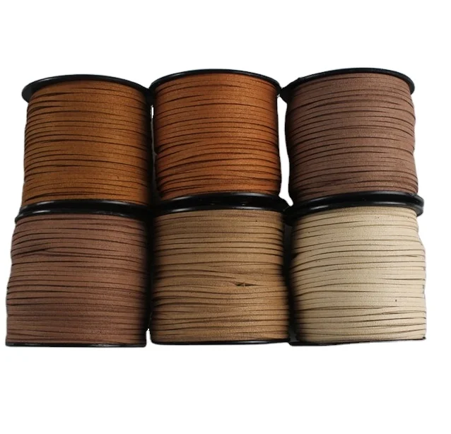 

Factory price faux suede lace cord colorful faux leather cord for DIY making, Red;green black;dark coffee etc colorful