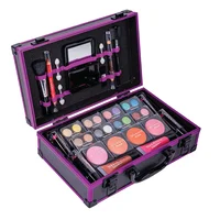 

2019 New Arrival Black Purple Cosmetics Box Makeup Kits All-in-one Makeup Kit For Girl