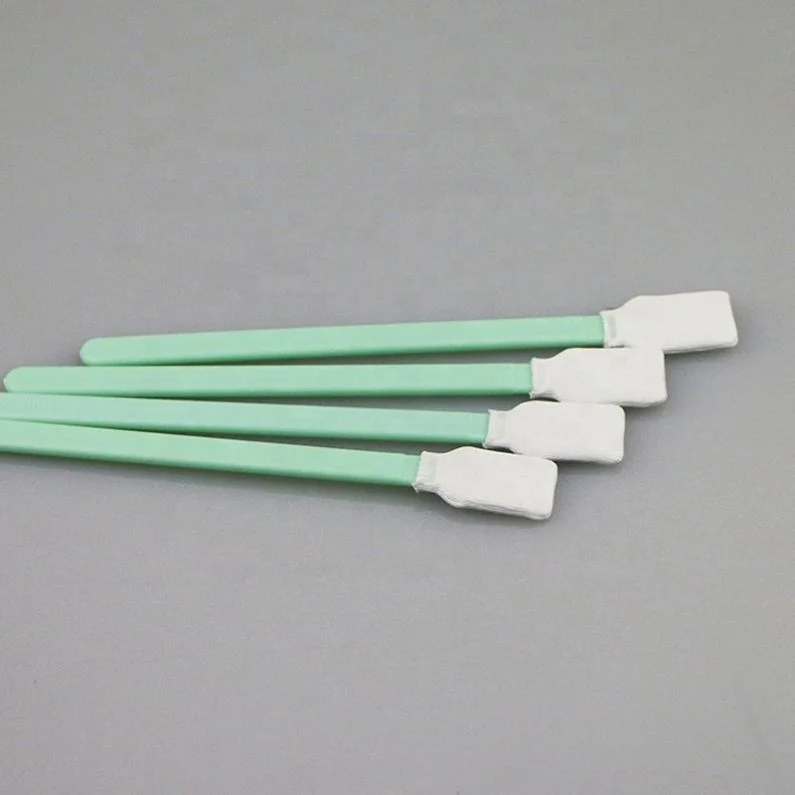 

Lint Free Plastic Rod Cloth Tip Cleaning Swab, Green