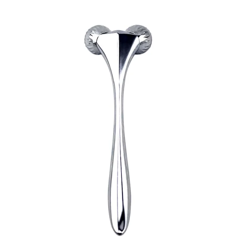 

2020 Best Selling Y Shape 3D metal Face lift Roller Massager Metal Massage Instrument Roller Massager For Face, Silver & black