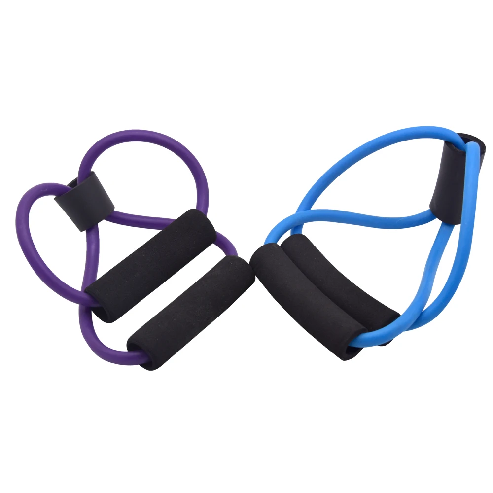 

Wholesale multi-function figure 8 chest expansion yoga pull rope thickened non-slip soft rubber brand fitness pull rope