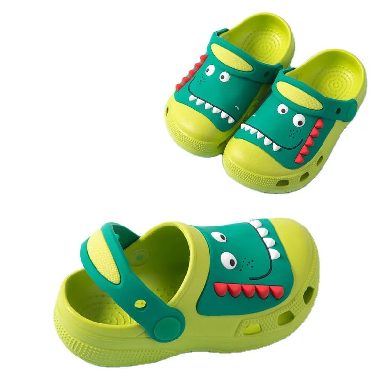 

XQM Children'S Cave Shoes Boys Dinosaur Cute Cartoon Baby Toddler Slippers Girl Summer Waterproof Breathable Slippers