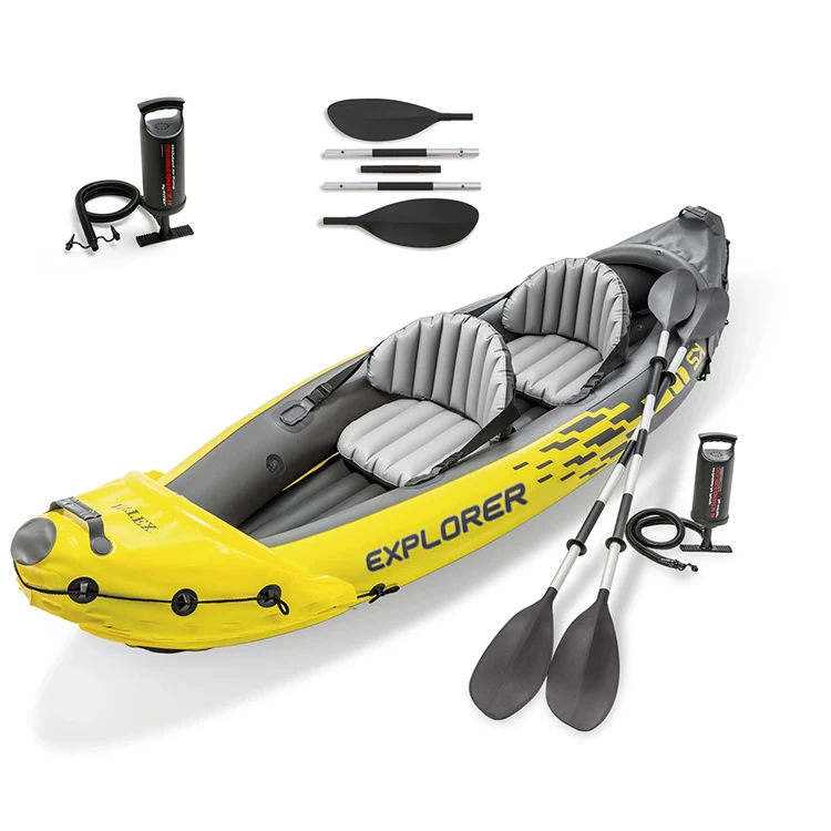 

INTEX Explorer K2 Kayak 68307CC Original In Stock Available Paddle Rowing Boats 2 Person Durable 0.75mm PVC Inflatable