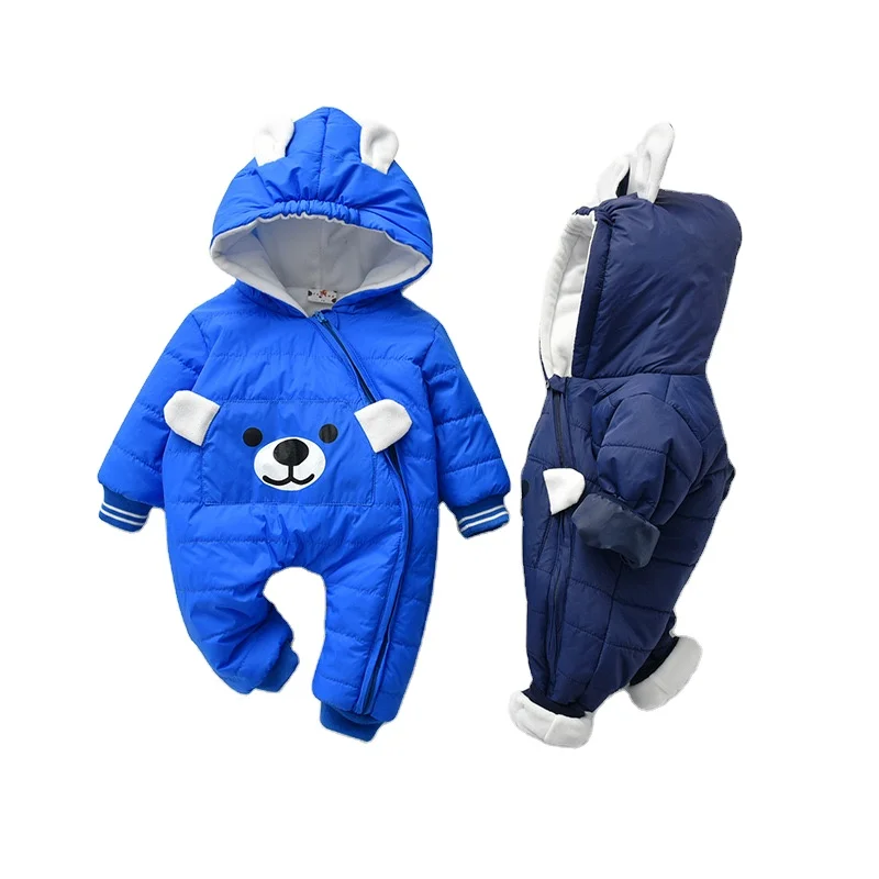 

2021 Spring New arrival Thicken 100% cotton baby boys' rompers Windproof keep warm, Green/blue/pink/brown