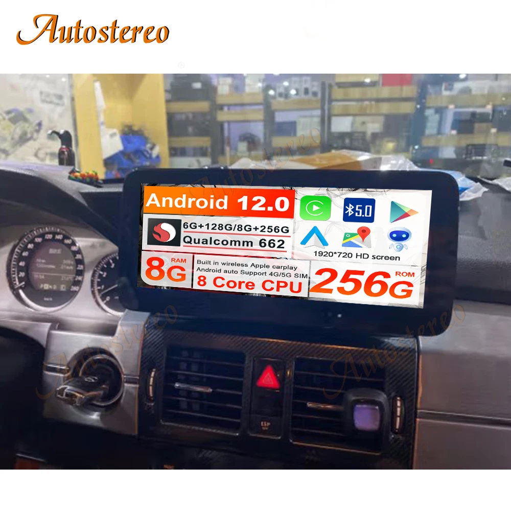 

12.3 2023 GEN Qualcomm 662 For Mercedes Benz GLK Class 2008-2016 Car Multimedia Player GPS Navigation Auto Stereo Head Unit