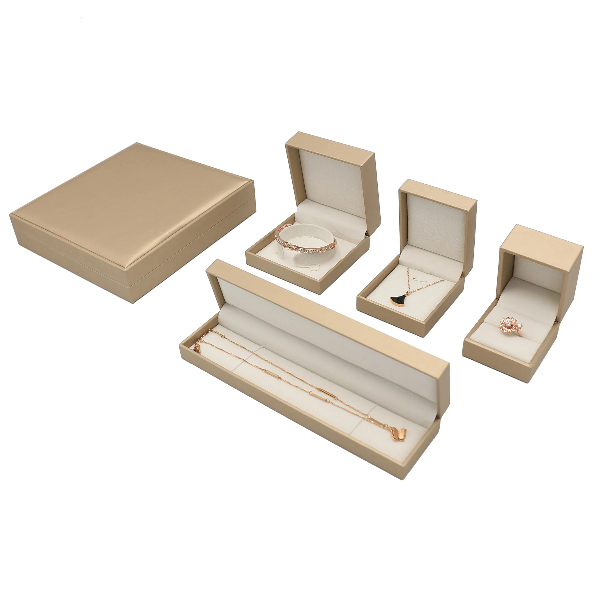 

Factory direct supply wholesale pu leather jewelry box jewelry packaging box