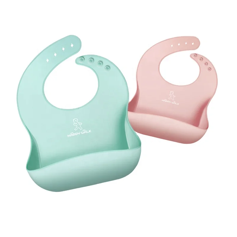 

Simple organic Waterproof silicone bibs baby customized Silicone baby bib