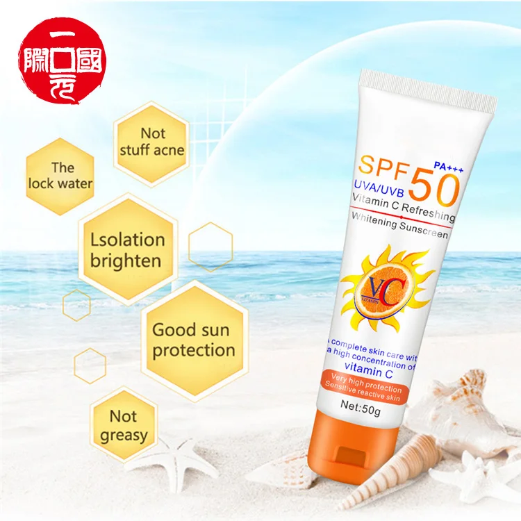 

Summer VC sunscreen cream whole body moisturizing and hydrating protective vitamin c sunscreen lotion for men and women