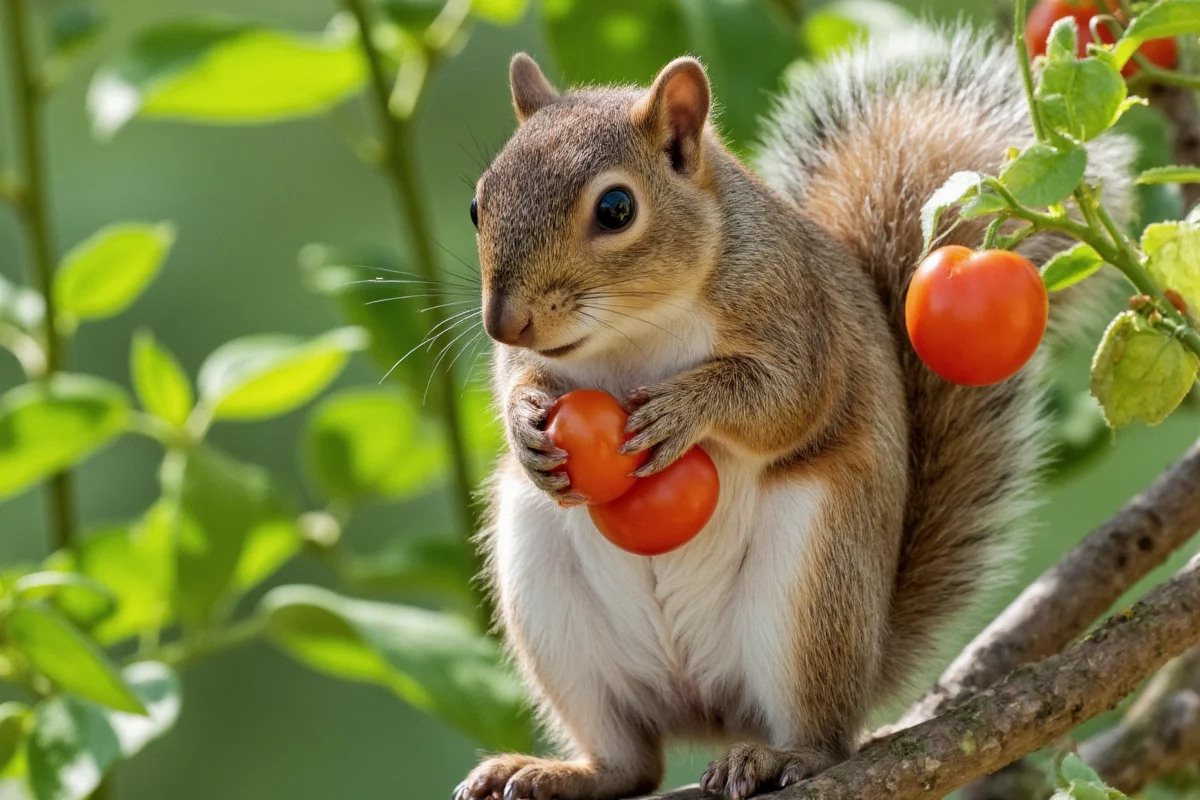how to keep squirrels out of tomato plants