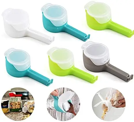 

Snack Food Storage Bag Clip with Pour Spouts Moisture Sealing Clamp Food Storage Sealing Clips Food Sealing Clip