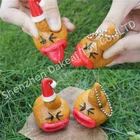 Pop Out Tongue Popping Poop rubber Keychain Stress TPR poop toy Xmas