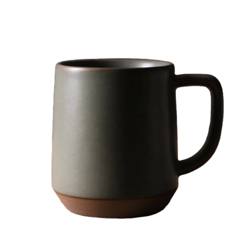 

High Quality Stoneware Handmade Japanese Retro Ceramic Hand Travel Coffee Office Mug, Customized color