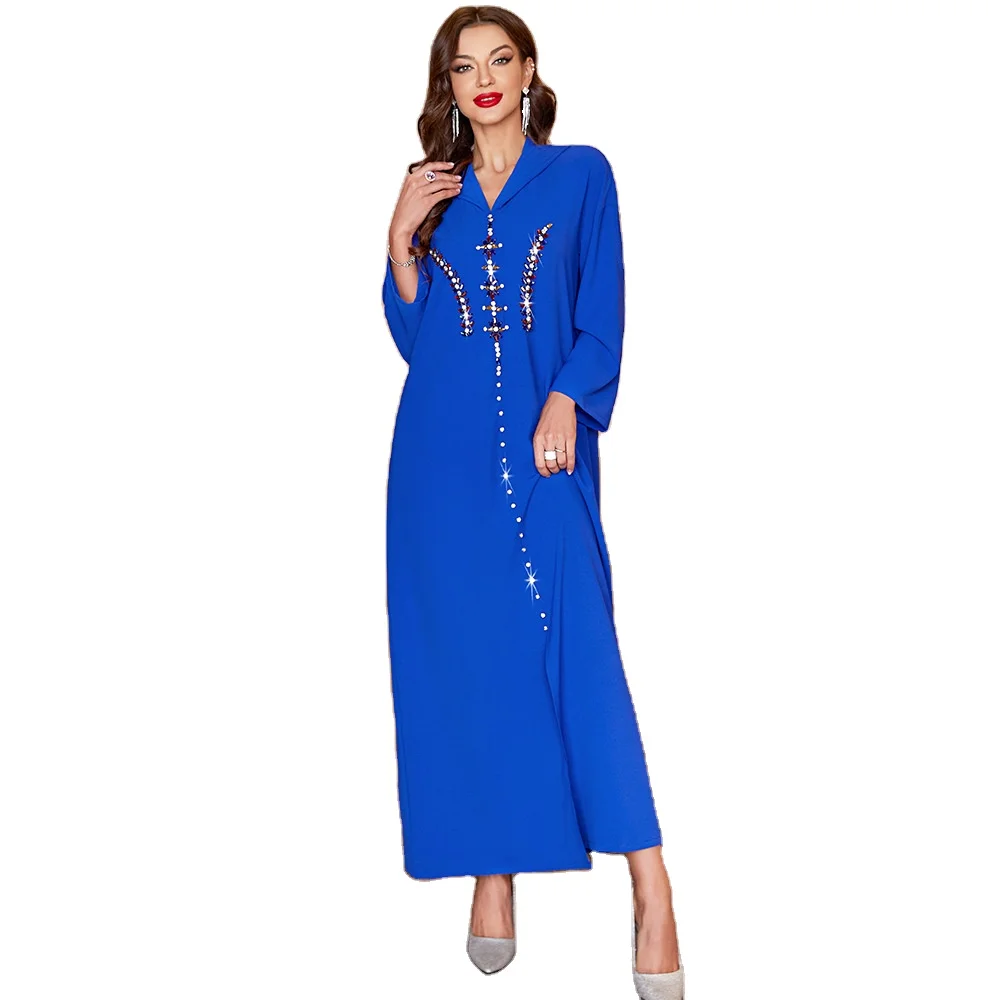 

Wholesale 2022 Islamic Women Fashion Dress Hand beaded Middle Eastern Islamic Women's clothing
