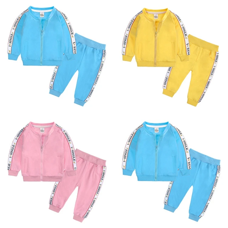 

M926 Kids Tales Clothing baby Sports Suit Long Sleeve Infant Jogging Suit Clothes Set