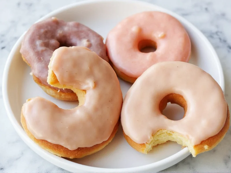 Three homemade donut glaze variations on plate