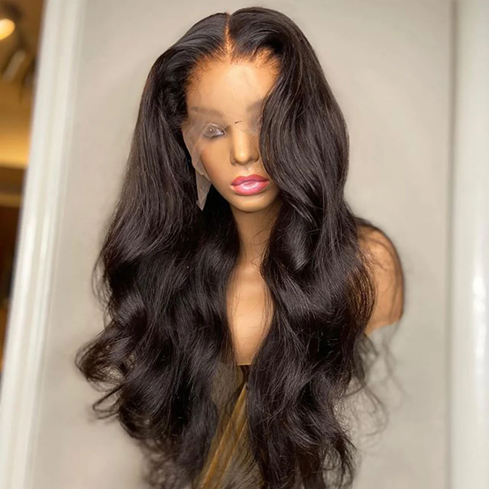 

2020 Drop-shipping Wholesale body wave 10A Grade Virgin Peruvian Women Lace Wigs Human Hair, 1b#