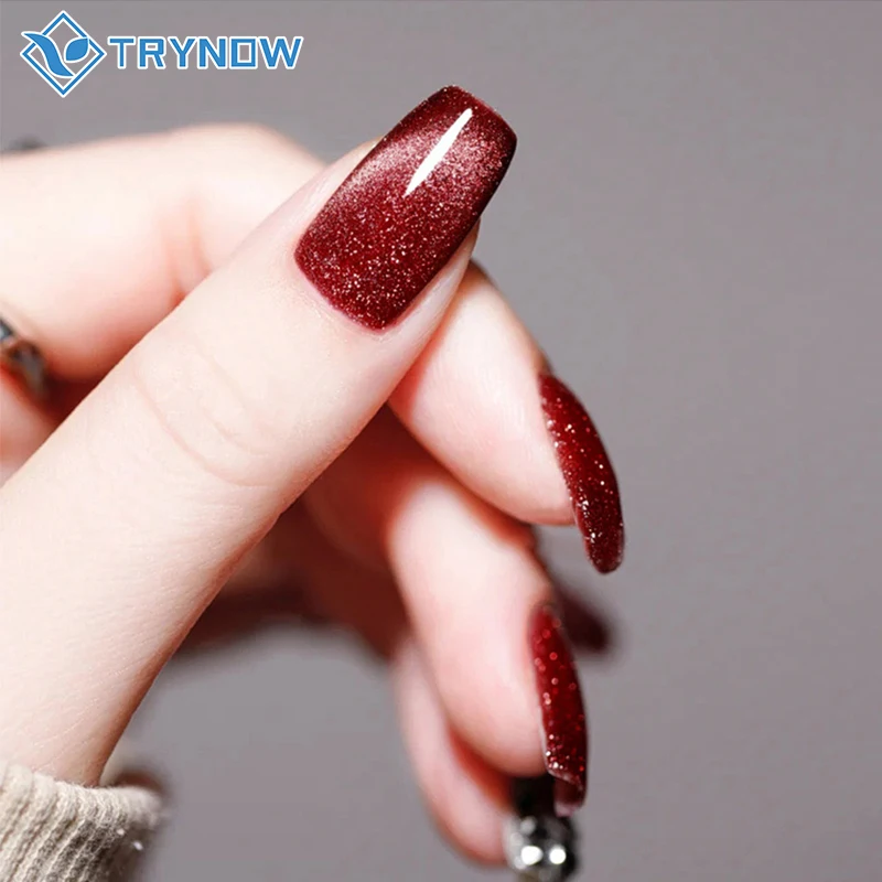 

health materials Glitter long lasting factory crystal-clear supplier UV shinny Cat eyes gel nail, According to color chart