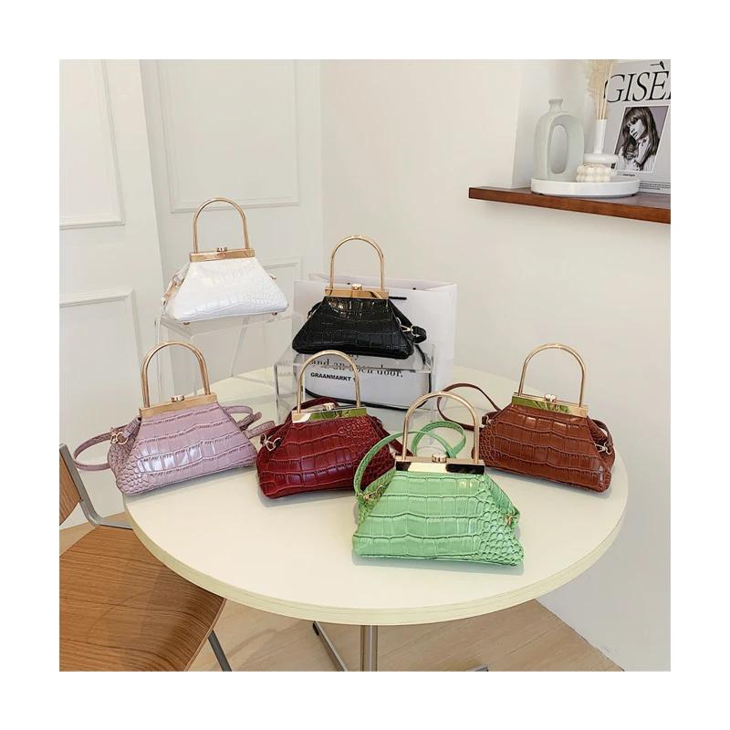 

2022 Hot Sale Crocodile pattern Luxury Ladies small tote bag Purse Designer Handbags Famous Brands for Women, 6 colors