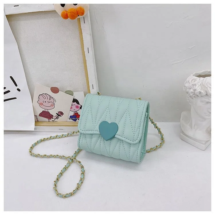 

Little Girl Cute Candy Color Metal Chain Messenger Bag Mini Cute Children's Handbag Shoulder Bag