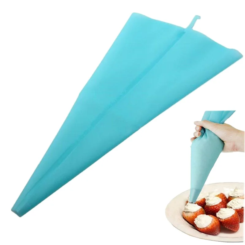 

Diy Cake Icing Pipe Bag Silicone Reusable Pastry Bag Cream Cake Decoration Tool Frosting Bag Blue Kitchen Baking Tool