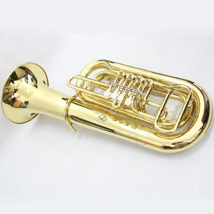 
Made in China brass material gold lacquered tuba 
