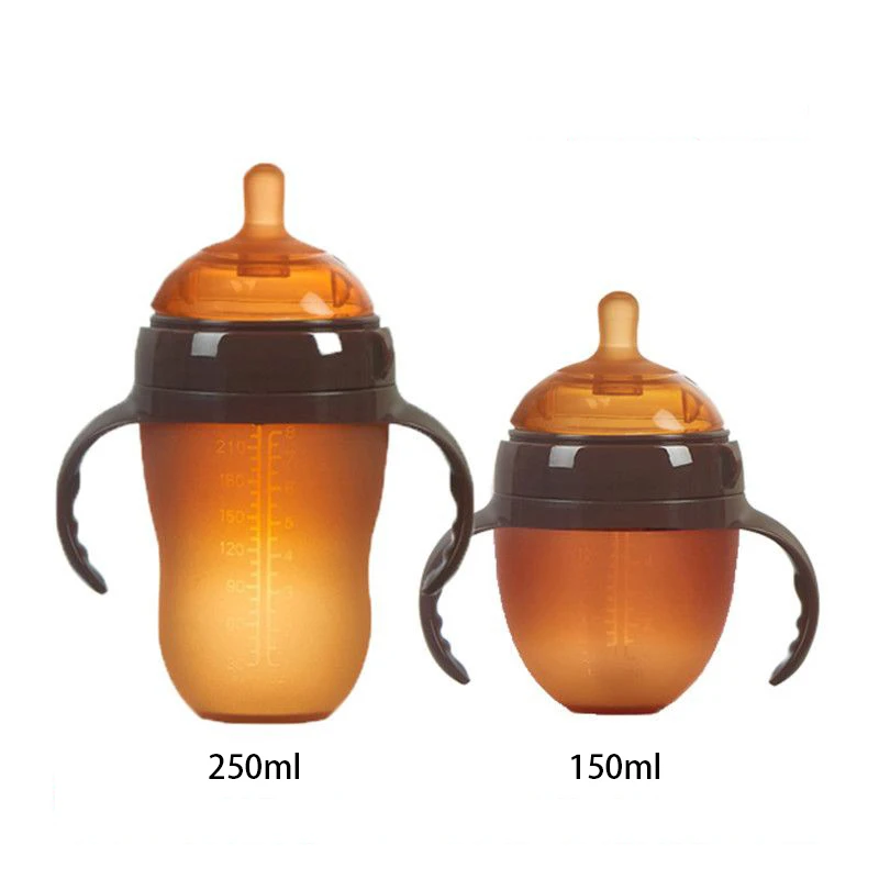 

Homingsilicone China Silicone Reusable BPA Free Baby Milk Feeding Bottles 180 ml with water cap