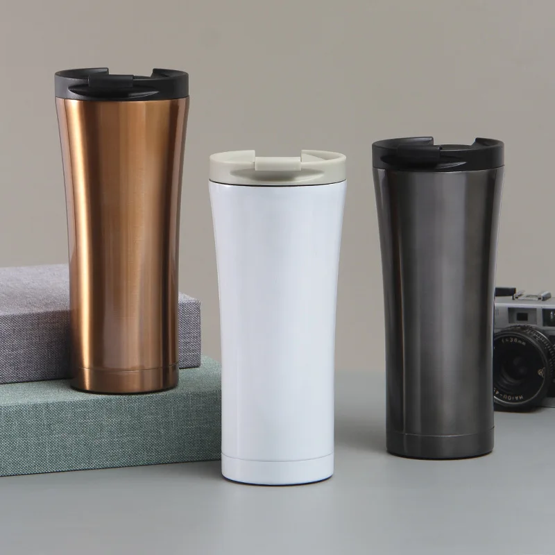 

Ansonye double wall stainless steel high quality coffee mug with lid, Customized available