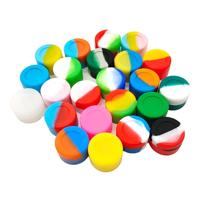 

Drop Shipping 3ML round silicone wax storage container(100PCS)