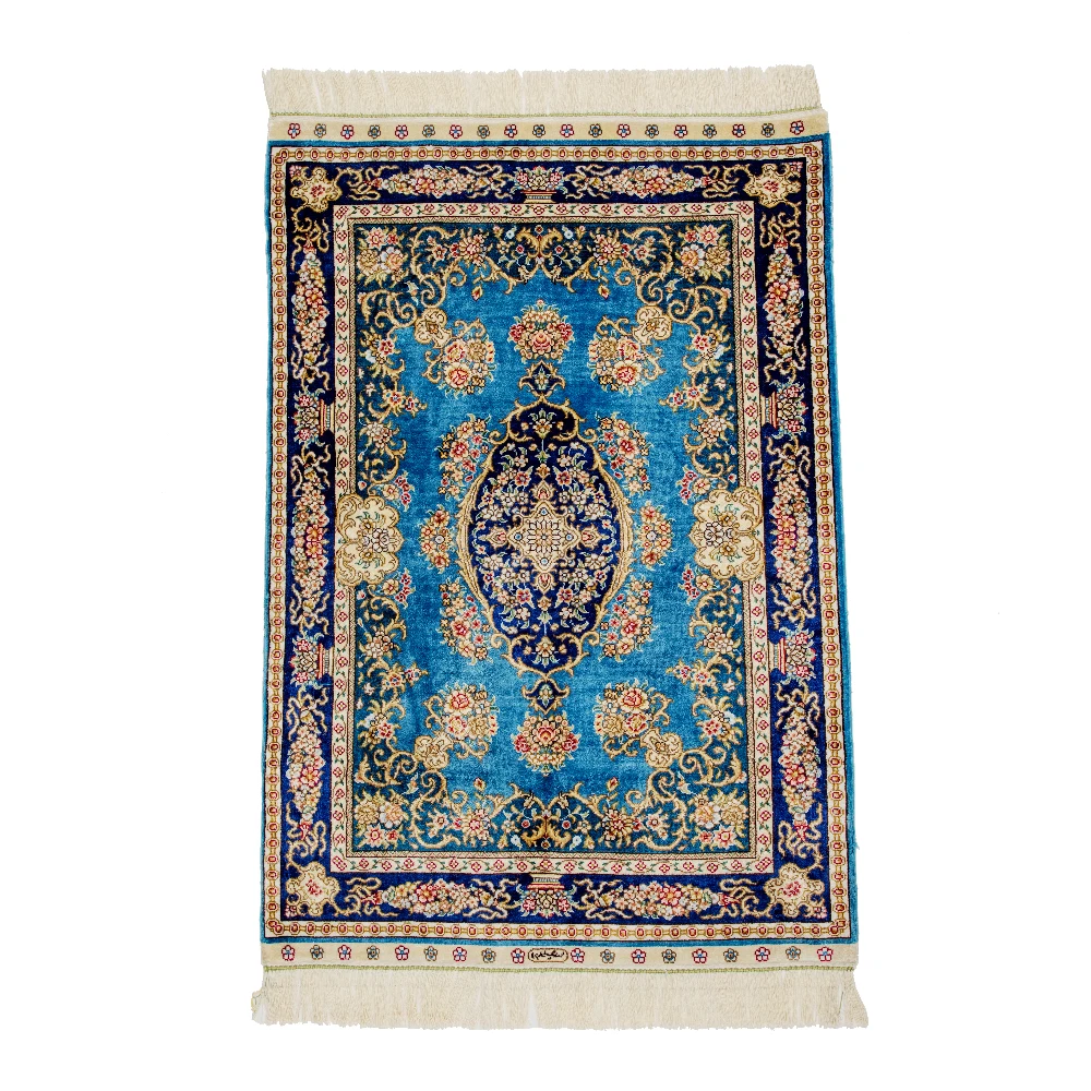 

Turkey Herek Design Handmade Silk Carpet 61x91cm With Free Shipping