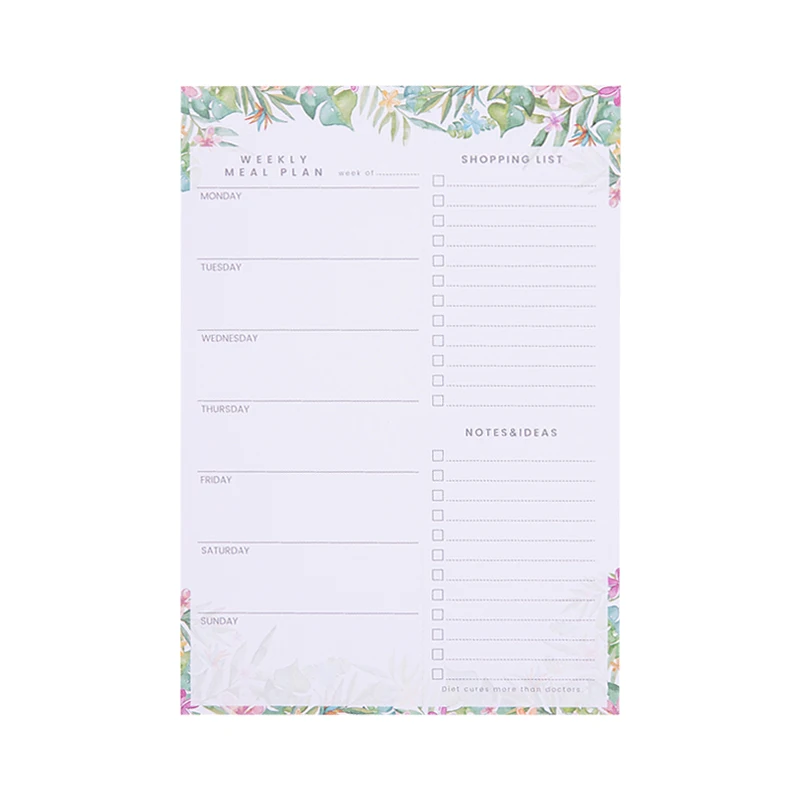 

Hot Sale Shopping List Memo pad Weekly Plan Note Reminder Household Magnetic A5 B5 Notepad