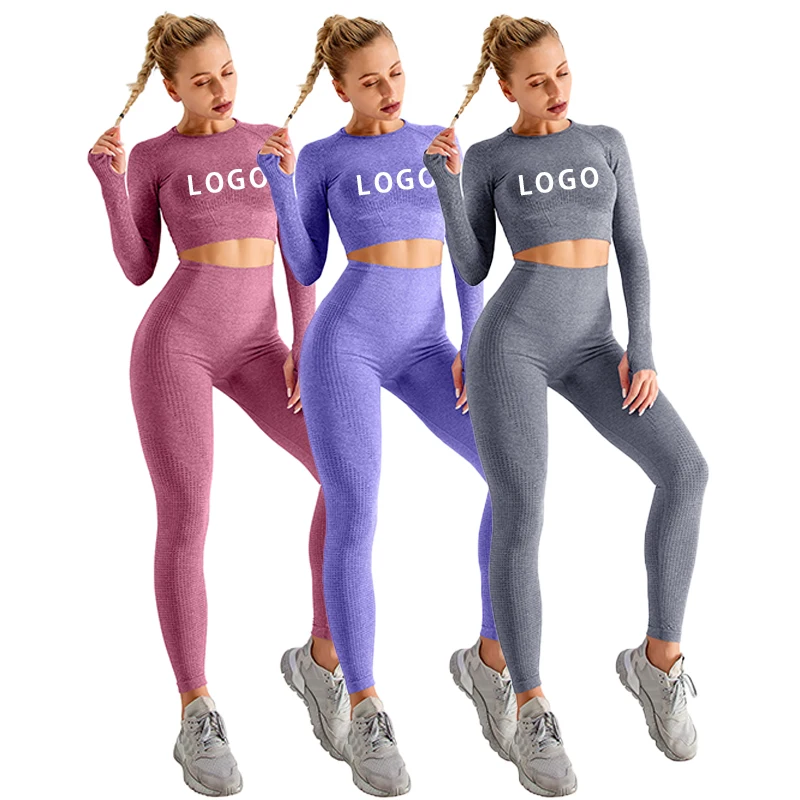 

Yoga Suit Legging Sets Fitness Women's Sportswear Wholesale Long Sleeve Women Yoga Set AM810