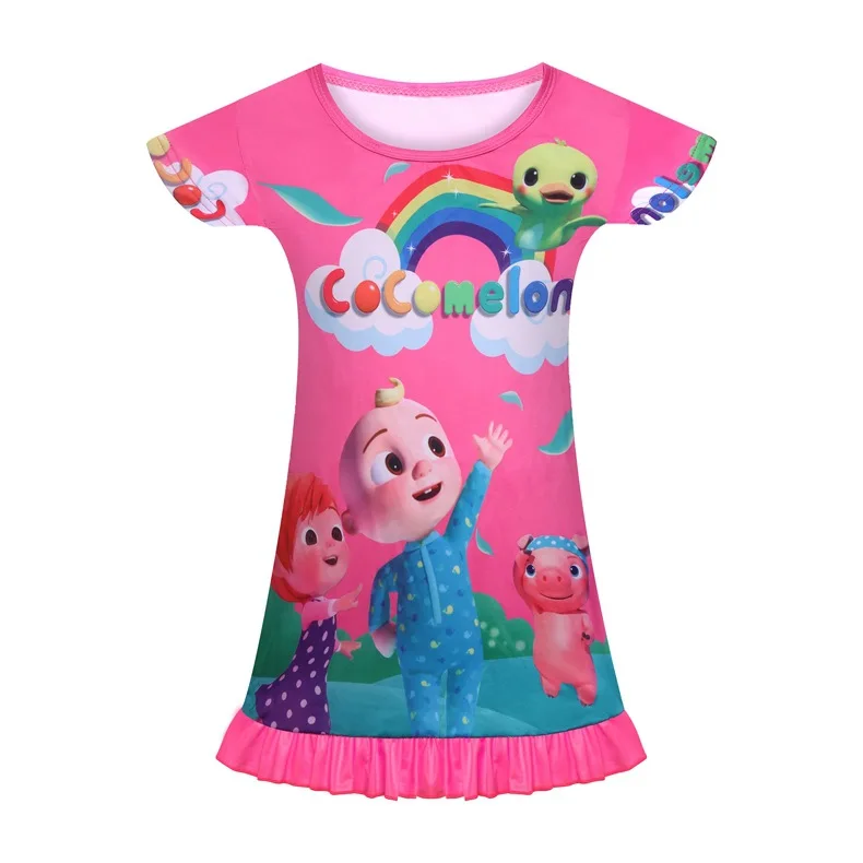 

Factory wholesale kids clothing lol cartoon princess girls dresses tshirt skirt summer little girl clothes 2021