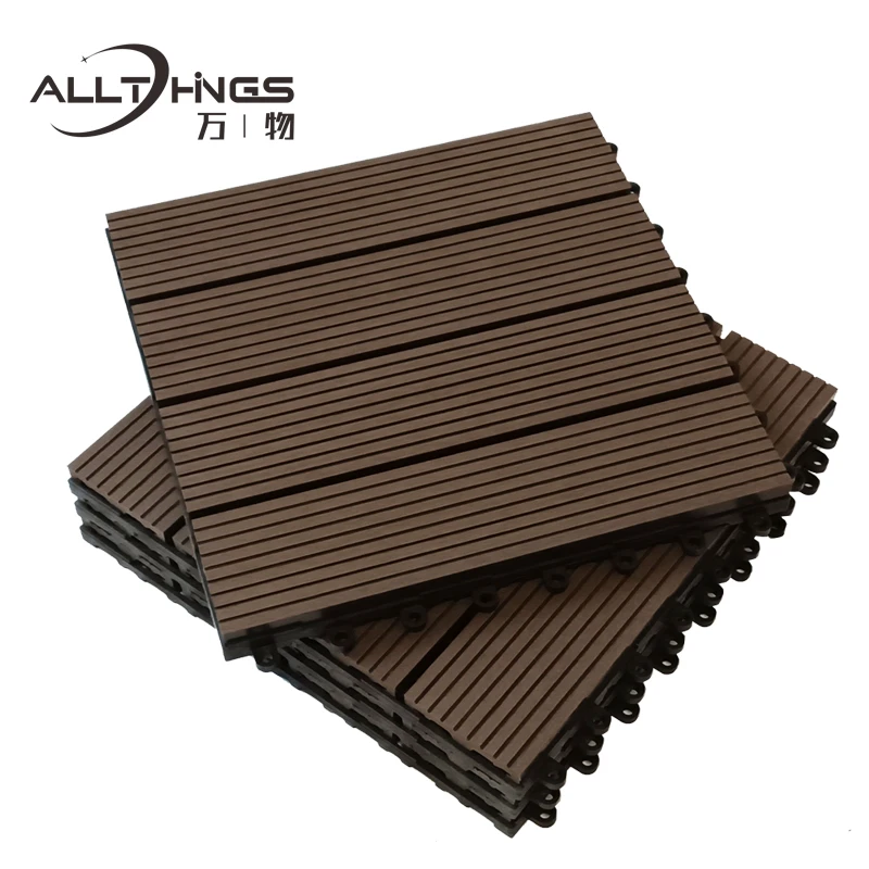 

Splicing buckle installation wpc DIY Chocolate outdoor Floor tiles deck