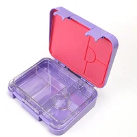 

6 compartments Lunch Bento Box Container Leakproof Microwave Fresh Bento with Separated Containers